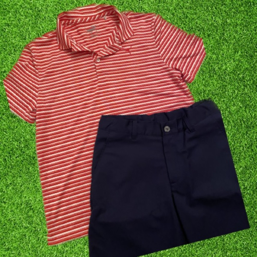 Puma Golf Shirt & Shorts, Boys Large